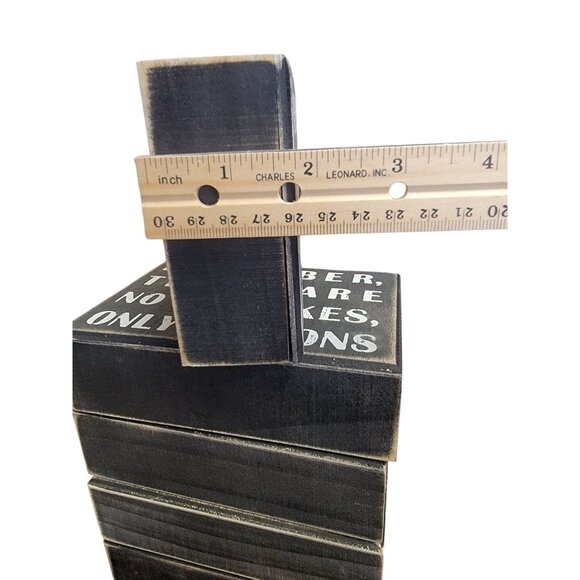 Primitive By Kathy Wooden Box Sign - "Remember There Are No Mistakes Only Lesson - Picture 3 of 4